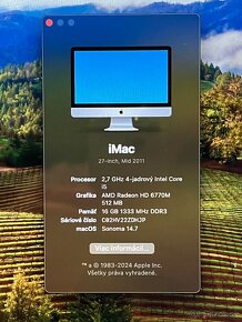 Apple iMac 27” late 2011 - 2