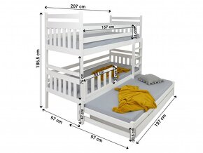 3 - poschodová posteľ  pre 3 deti - 2