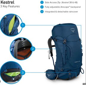 Turistický batoh Osprey Kestrell 38L - 2