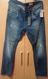 DENIM ,, - PÁNSKE  KRÁSNE RIFLE - 2