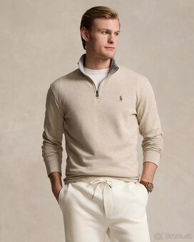 Ralph Lauren Luxury Jersey Quarter-Zip Pullover, velkost XL - 2