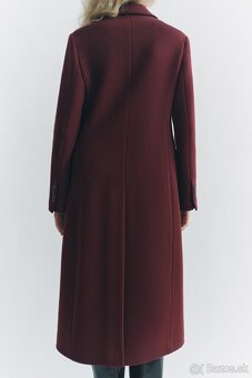 ZARA burgundy dlhý kabát - 2