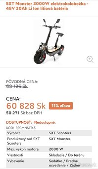 Nitro monster scooter najvyšší model 70km/h - 2