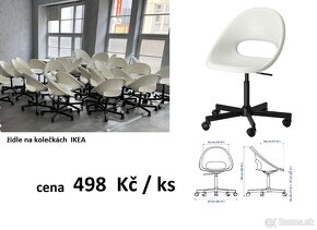 židle IKEA s podnoží s kolečky - 2