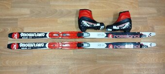 Predám det.bežk.set:ROSSIGNOL 110cm,šupiny,topánky.NNN. - 2