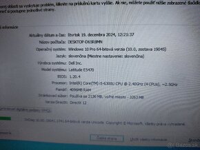 Dell Latitude E5470 Core i5/6 gen - 2