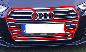 Predám časti chrómu prednej masky Audi A4 b9 - 2