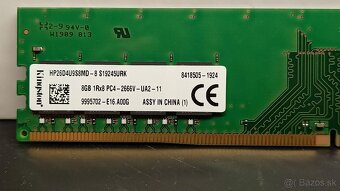 8GB DDR4 RAM Kingston pre PC, 1Rx8 PC4-2666V-UA2-11 - 2