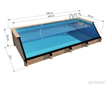 Drevený bazén 5 x 2 metry s polypropylénovým vložkom - 2