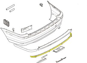 Lišta zadného nárazníka originál BMW E46 51128227570 - 2