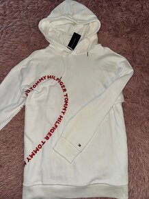 tommy hilfiger white original luxusna mikina s visackami - 2