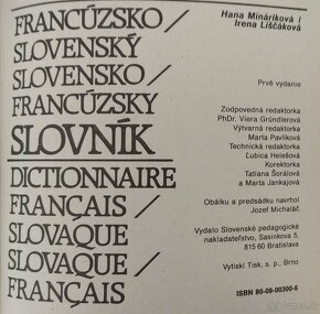 Francúzsko-slovenský, slovensko-francúzsky slovník - 2