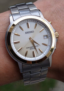 Seiko Brightz SBTM170, solárne, strieborno-zlaté, zafír - 2