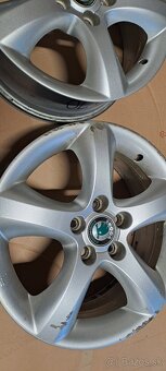 Predám 4ks originál alu Škoda 15"-5x100 - 2