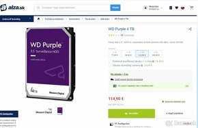 4 / 3 / 1TB WD Purple 3,5" nové Zaruka 27/01/2026. - 2