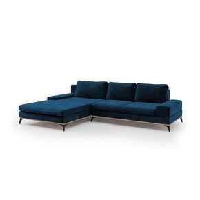 Tmavomodrá zamatová pohovka - Značka Windsor & Co Sofas - 2