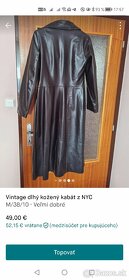 Vintage kožený štýlový kabát NYC - 2