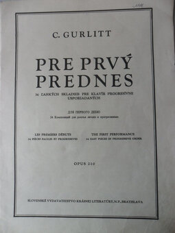 C. Gurlitt: PRE PRVÝ PREDNES - 2