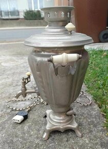 Retro nerezový strieborný varič/samovar na vodu - 2