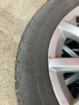 Hliníkové disky VW 5x112 r17 + letne Pneu 235/55 r17 - 2