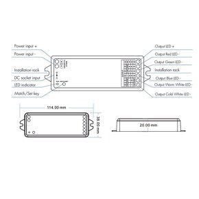 WiFi / RF Tuya LED ovládač WT5 - 2