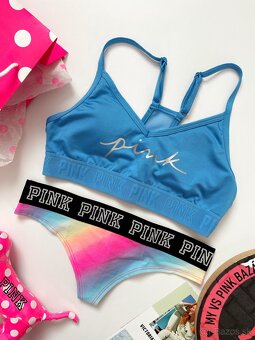 Victoria’s Secret PINK modra športova podprsenka XS - 2