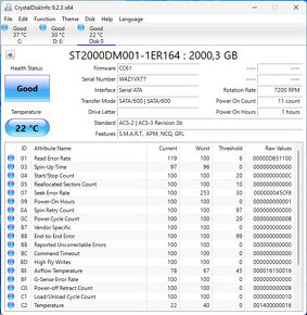 HDD 3.5" Sata 2TB Seagate ST2000DM 11x zapnuty 1hodinu - 2