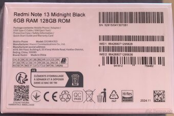 Predám Xiaomi Redmi Note 13 Midnight Black 6 GB/128 GB - 2