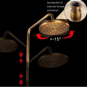 Vodovodná batéria komplet sprcha zlatá mosadz - 2