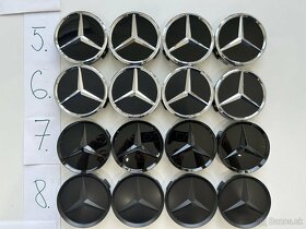 Mercedes Benz stredove krytky kolies 75mm - 2