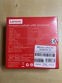 Sluchadlá Lenovo LP 40 - Nové, nerozbalené - 2