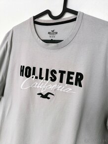 Hollister pánske tričko bledosivé L - 2