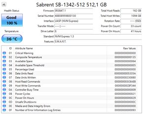 SSD M.2 NVME 2242 Sabrent Rocket 512GB - 2