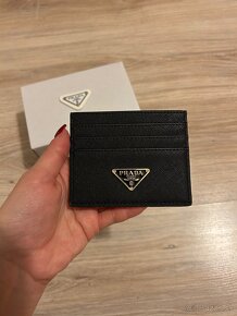 Prada čierny cardholder /peňaženka + box (PR2) - 2