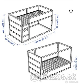 Ikea Kura obojstranna postel 90x200 - 2