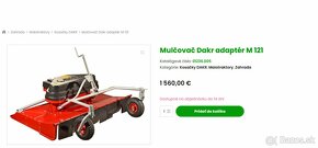 Nový Český mulčovač DAKR záber 121 cm ZĽAVA 600 EUR - 2