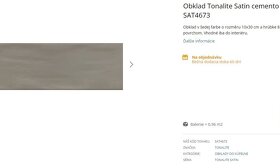 Obklad Tonalite Satin cemento 10 x 30 - 2