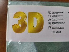 Posteľné obliečky 3D- 2 postele s plachtou a 2x malý vankúš - 2