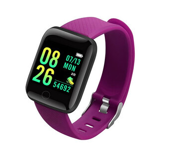 (IHNEĎ) Fitness Smart hodinky D20, fialové - 2