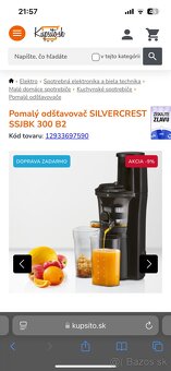 Pomalý odšťavovač SILVERCREST SSJBK 300 B2 - 2