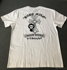 Bape x Chrome Hearts white tee - 2