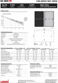 PV solárne panely Longi 375W - 2