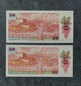 50 Kčs 1987 + SK kolok, stav N - 2