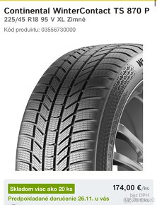 Zimne pneumatiky 225/45 R18 - 2