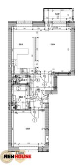 Nový 2-izbový byt (B24-59m²) s balkónom v blízkosti centra m - 2