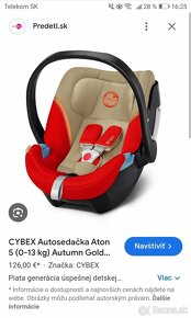 Autosedačka vajíčko cybex izofix - 2