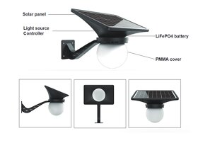 Predám solárne 12x LED osvetlenie DL senzor NL2000 - 2