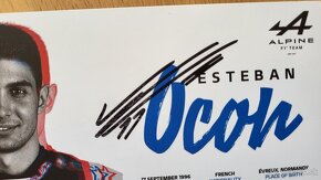 Esteban Ocon Alpine Formule 1 originální autogram - 2