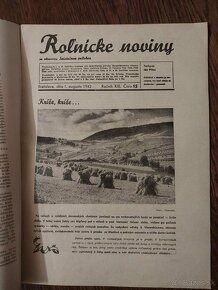 Hospodársky Obzor + Roľnícke noviny 1942 Slovenský Štát - 2