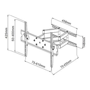 Vysúvací držiak pre TV na stenu - 2